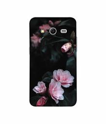 Amazon Brand - Solimo Designer Dark Flowers Photography 3D Printed Hard Back Case Mobile Cover for Samsung Galaxy Core 2 G355H