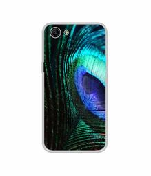 Amazon Brand - Solimo Designer Peacock Feather UV Printed Soft Back Case Mobile Cover for Oppo A83