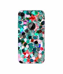 Amazon Brand - Solimo Designer Multicolor Stone 3D Printed Hard Back Case Mobile Cover for Apple iPhone XR (Logo Cut)