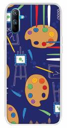 Amazon Brand - Solimo Designer Multicolor Painting Utensils Printed Soft Back Case Mobile Cover for Realme C3