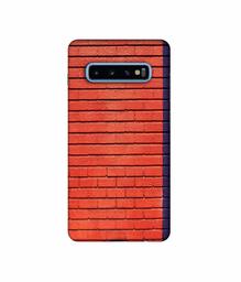 Amazon Brand - Solimo Designer Red and Purple Brick 3D Printed Hard Back Case Mobile Cover for Samsung Galaxy S10 Plus