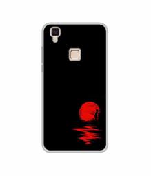 Amazon Brand - Solimo Designer Red Moon UV Printed Soft Back Case Mobile Cover for Vivo V3