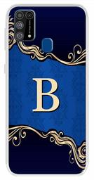 Amazon Brand - Solimo Designer Multicolor Blue Pattern Alphabet-B Printed Soft Back Case Mobile Cover for Samsung Galaxy M31