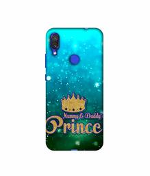 Amazon Brand - Solimo Designer Mummy & Daddy's Prince 3D Printed Hard Back Case Mobile Cover for Xiaomi Redmi Note 7S