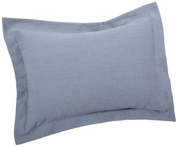 Pinzon Ivy Matelasse Cotton Sham, King, Dusty Blue