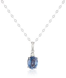 [An AJC Collection] an AJC Collection September birthstone Sapphire K10 White Gold Necklace 0451 – 7102 – 0013 – 0000 