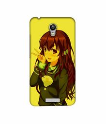 Amazon Brand - Solimo Designer DJ Girl Vector 3D Printed Hard Back Case Mobile Cover for Micromax Canvas Spark Q380