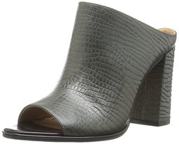 The Fix Donna Zapatos de tacón Alto, Puntera Abierta, para Mujer, Autumn Green Embossed Leather, 6.5 B(M) US