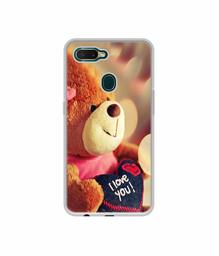 Amazon Brand - Solimo Designer Teddy Bear UV Printed Soft Back Case Mobile Cover for Oppo A7