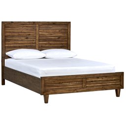 Amazon Brand – Stone & Beam Bateman Casual Rustic Wood Platform Bed Frame with Tall Headboard, King, 81