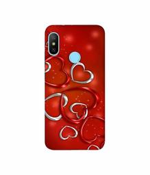 Amazon Brand - Solimo Designer Hearts 3D Printed Hard Back Case Mobile Cover for Mi Redmi Note 6 Pro