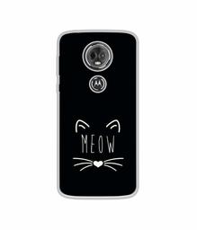 Amazon Brand - Solimo Designer Meow UV Printed Soft Back Case Mobile Cover for Motorola Moto E5 Plus