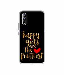 Amazon Brand - Solimo Designer Happy Girls are The Prettiest UV Printed Soft Back Case Mobile Cover for Vivo S1 / Vivo Z1x