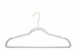 AmazonBasics Velvet Suit Hangers, 50-Pack, Ivory/Gold