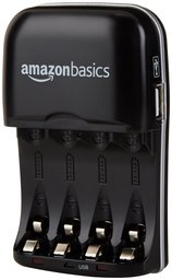 AmazonBasics Ni-MH AA & AAA Battery Charger with USB Port