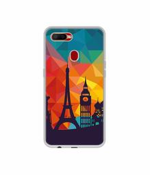 Amazon Brand - Solimo Designer Colored Paris UV Printed Soft Back Case Mobile Cover for Oppo A5s