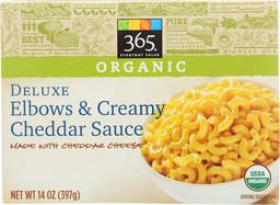 365 Everyday Value, Organic Deluxe Elbows & Creamy Cheddar Sauce, 14 oz