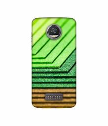 Amazon Brand - Solimo Designer Green Shad Texture 3D Printed Hard Back Case Mobile Cover for Moto Z2 Play