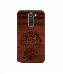 Amazon Brand - Solimo Designer Engraved Patten 3D Printed Hard Back Case Mobile Cover for LG K7