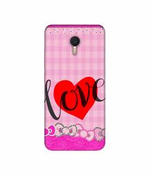 Amazon Brand - Solimo Designer Love Print On Cloth Pattern 3D Printed Hard Back Case Mobile Cover for Meizu M3 Note