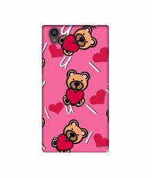 Amazon Brand - Solimo Designer Heart Holding Bear 3D Printed Hard Back Case Mobile Cover for Sony Xperia L1