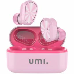 Umi. by Amazon - Auriculares de botón inalámbricos (TWS) W9  con Bluetooth 5.0 y certificación IPX7 compatibles con iPhone Samsung Huawei  y estuche con base de carga (rosa Bebé)