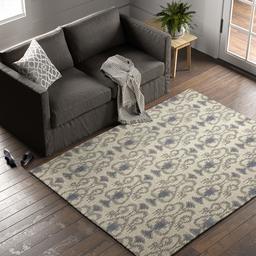 Amazon Brand – Stone & Beam Contemporary Ikat Inspired Wool Area Rug, 5' 6