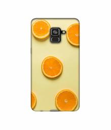 Amazon Brand - Solimo Designer Orange Texture 3D Printed Hard Back Case Mobile Cover for Samsung Galaxy A8 Plus