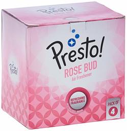 Amazon Brand - Presto! Bathroom Air Freshener Blocks - 75 g (Rose Bud, Pack of 4)