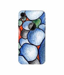 Amazon Brand - Solimo Designer Pebbles Drawing 3D Printed Hard Back Case Mobile Cover for Apple iPhone XR (Logo Cut)