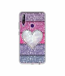 Amazon Brand - Solimo Designer Stone Heart UV Printed Soft Back Case Mobile Cover for LG W30 Pro