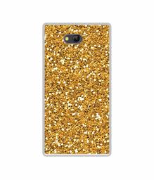 Amazon Brand - Solimo Designer Golden Sparkle UV Printed Soft Back Case Mobile Cover for Lyf Wind 4