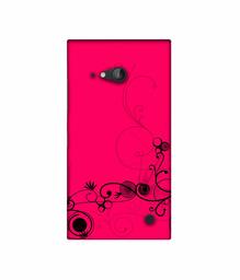 Amazon Brand - Solimo Designer Black Pattern on Pink 3D Printed Hard Back Case Mobile Cover for Nokia Lumia 730