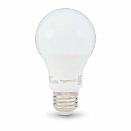 AmazonBasics – Bombilla LED equivalente a no regulable, 10.000 horas de vida útil, A19 (enchapada)