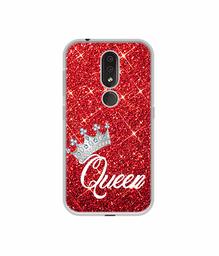 Amazon Brand - Solimo Designer Queen On Red Glitter UV Printed Soft Back Case Mobile Cover for Nokia 4.2