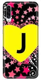 Amazon Brand - Solimo Designer Heart Pattern Alphabet-J 3D Printed Hard Back Case Mobile Cover for Samsung Galaxy A30s