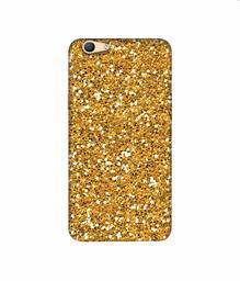 Amazon Brand - Solimo Designer Golden Sparkle 3D Printed Hard Back Case Mobile Cover for Oppo F1s