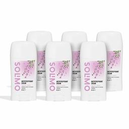 Marchio Amazon - Solimo Deodorante in crema, anti-traspirante, Sensitive Control, profumo di verbena, Confezione da 6 (6x45 ml)