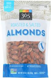 365 EVERYDAY VALUE Roasted And Salted Almonds, 16 OZ