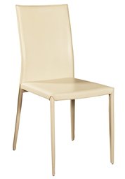 Pinzon Kinzie Leather Dining Chair, Cream