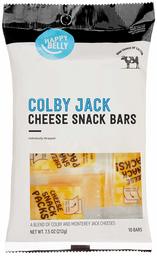 Amazon Brand - Happy Belly Colby Jack Cheese, Snack Bars, 10 Count, 7.5 Ounce