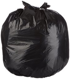 AmazonBasics 44 Gallon Trash Can Liner, 1.1 mil, Black, 150-Count