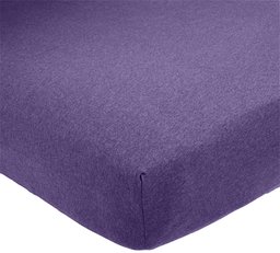 Pinzon Heather Jersey Fitted Sheet, Violet Heather, jarse, Violett-meliert, 90x200x30