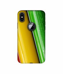 Amazon Brand - Solimo Designer Multicolor Plastic Paint 3D Printed Hard Back Case Mobile Cover for Apple iPhone X (Logo Cut)