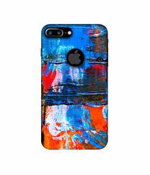 Amazon Brand - Solimo Designer Multicolor Wax On Canvas 3D Printed Hard Back Case Mobile Cover for Apple iPhone 7 Plus (Logo Cut)