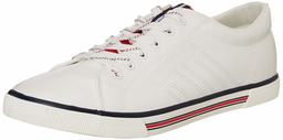 Klepe Men's White Vulcanised PU Sneakers-9 UK (43 EU) (10 US) (11-1/FKT/WHT)