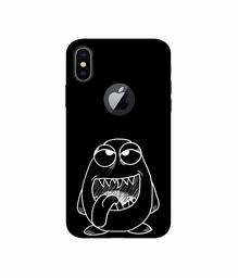 Amazon Brand - Solimo Designer Cartoon Pattern 3D Printed Hard Back Case Mobile Cover for Apple iPhone X (Logo Cut)