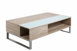 Amazon Brand - Movian Inn - Mesa de centro, 60 x 110 x 35 cm (largo x ancho x alto), efecto roble