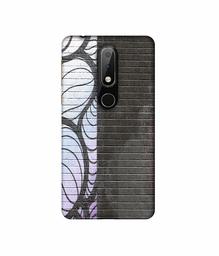 Amazon Brand - Solimo Designer Black and White Brick 3D Printed Hard Back Case Mobile Cover for Nokia 6.1 Plus