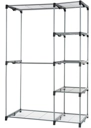 AmazonBasics Double Rod Freestanding Closet, Silver